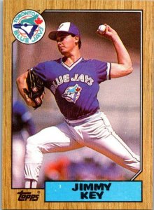 1987 Topps Baseball Card Jimmy Key Toronto Blue Jays sk3418