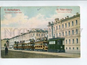 3137506 Russia Saint PETERSBURG Suburban steam tram on Nevsky