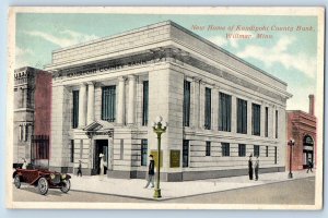 1914 New Home Of Kandiyohi County Bank Classic Car Willmar Minnesota MN Postcard