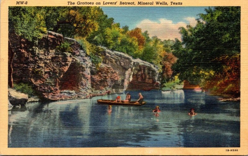 Texas Mineral Wells The Grottoes On Lovers' Retreat Curteich