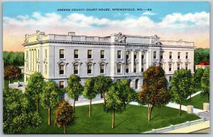 Vtg Springfield Missouri MO Greene County Court House 1940s Linen View Postcard