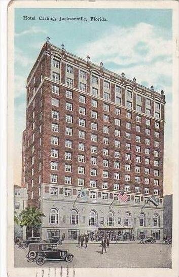 Florida Jacksonville Hotel Carling 1929