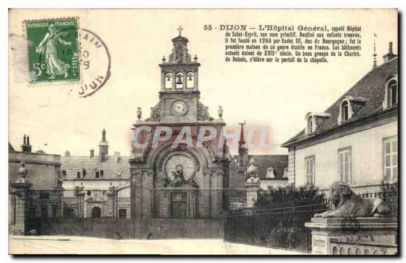 Old Postcard Dijon L'Hopital General