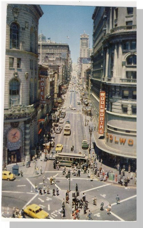 San Francisco, California/CA Postcard, Powell St, Woolworths