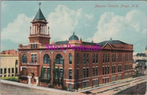 America Postcard - Fargo, North Dakota, Masonic Temple  HM461