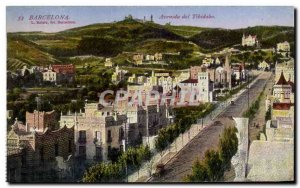 Old Postcard Barcelona Avenida del Tibidabo