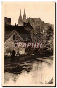 Postcard Old Chartres Matinee spring on the banks of the & # 39Eure