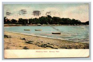 Vintage 1909 Postcard Boats on Woodbury Point Beverly Massachusetts