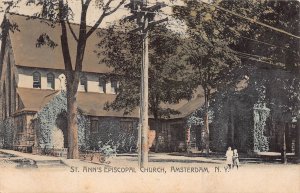 AMSTERDAM NEW YORK NY~ST ANNS EPISCOPAL SCHOOL~1910 TINTED PHOTO POSTCARD