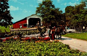 Pennsylvania Greetings From Amish Country Amish Men & Boys Taking Tobacco Int...