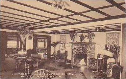 New York Maplecrest In The Catskills Interior Corner of The Lounge in Sugar M...