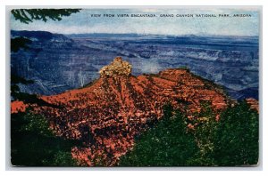 View From Encantada Grand Canyon National Park Arizona AZ Chrome Postcard N21