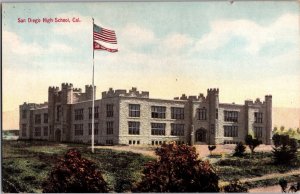 San Diego High School California Vintage Newman Card Co Postcard c1945