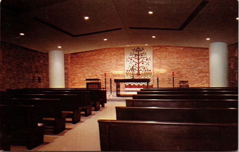 Chapel Divine Healer St Paul Ramsey Hospital Medical Center MN Postcard VTG UNP 