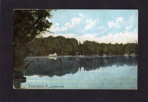 Vermont VT GREENSBORO Caspian Lake Postcard PC