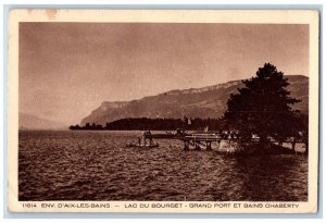 France Postcard From Aix-Les-Bains Bourget Lake Grand Port Bains Chaberty 1931