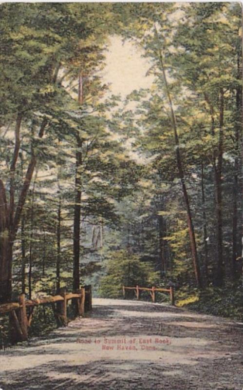 Connecticut  New Haven Road To Summit Of East Rock 1909