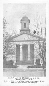 Granville Ohio Saint Lukes Episcopal Church Antique Postcard K58139