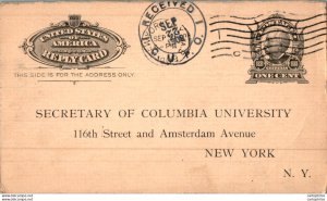 US Postal stationery 1c Columbia University New York