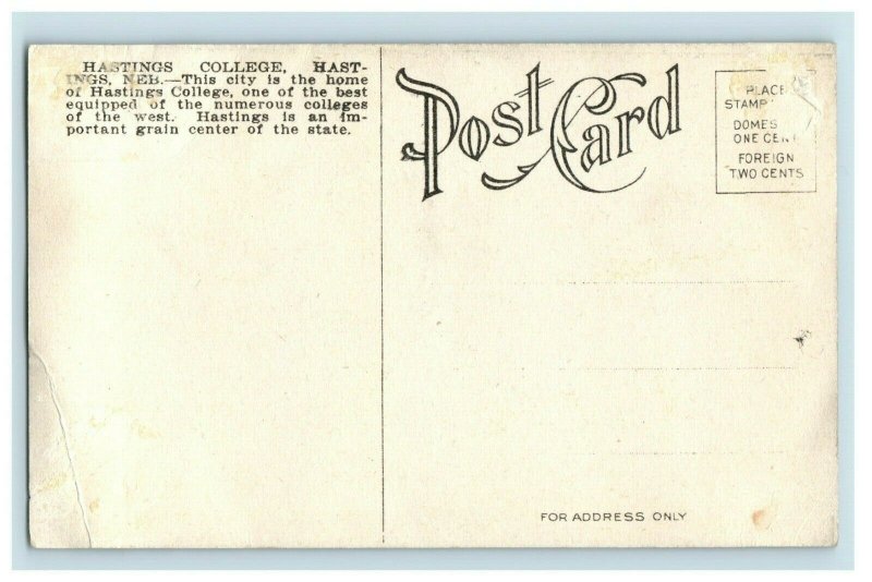 c.1910s Hastings College Dormitories, Hastings NE, Postcard F74