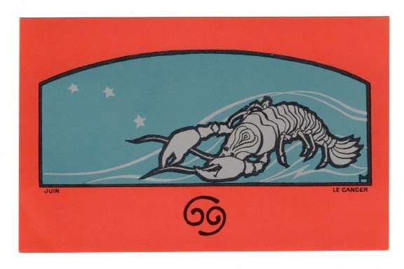 Le Cancer, Crab,  Signs of the Zodiac, Museum of Fine Art, Boston