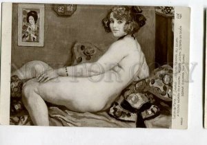 3139591 NUDE Young Woman on Divan by SYNAVE vintage SALON PC