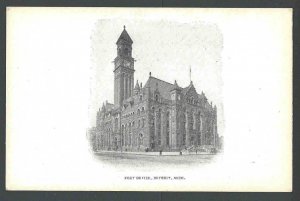 Ca 1902 PPC* Detroit Mi Post Office Mint UDB