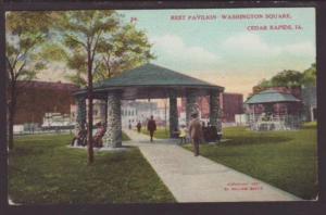 Rest Pavilion,Washington Square,Cedar Rapids,IA Postcard 