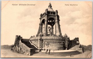 Kaiser Wilhelm Denkmal Porta Westfalica Germany Cultural Landmark Postcard