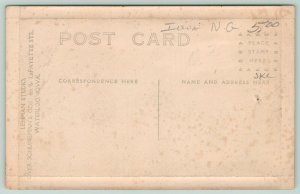 Waterloo Iowa~Lehmen Studio~2 Young National Guardsmen~Dress Uniform~c1910 RPPC