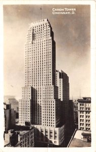 Cincinnati Ohio 1940s RPPC Real Photo Postcard Carew Tower