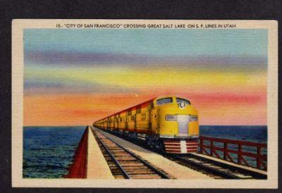 UT City of San Francisco Train nr OGDEN UTAH Postcard