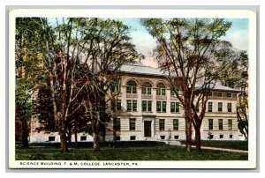 Vintage 1920's Postcard Franklin & Marshall College Science Building Lancaster
