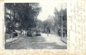 Postcard 1910 Arkansas Eureka Springs Crescent Spring Trolleys AR24-1802