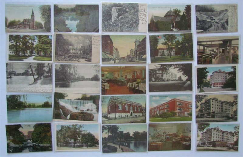 NEW JERSEY LOT of 162 ANTIQUE & VINTAGE POSTCARDS town views 