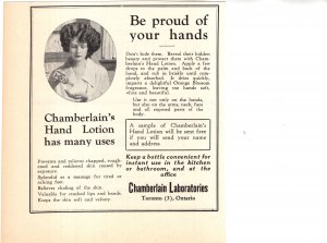 Chamberlain's Hand Lotion Advertising Business Woman Magazine Pub Toront...