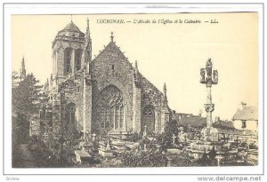 LOCRONAN, L'Abside de l'Eglise et le Calvaire, Finistere, France, 00-10s