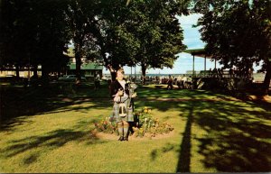 Canada New Brunswick Moncton Tidal Bore Park Highland Lassie Playing Bagpipes...