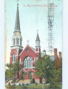 Divided-Back CHURCH SCENE Fargo North Dakota ND A9759