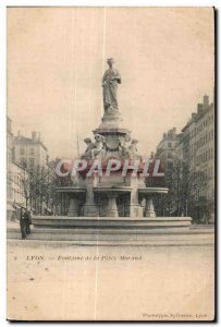 Old Postcard Lyon Fountain Place Morand