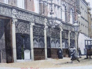 London STREATHAM High Street showing THE WHITE LION c1905 Postcard