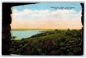 c1940 Inspiration Point Lake Worth Fort Worth Texas TX Vintage Antique Postcard