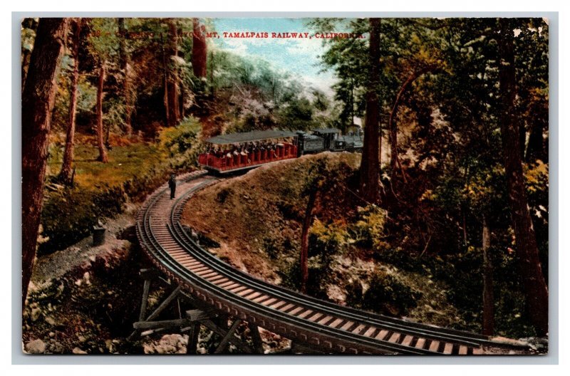 Train Crossing Canyon Mt Tamalpais Railway California Edward H Mitchell