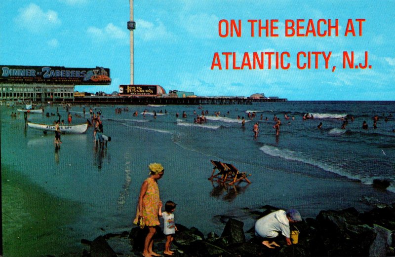 New Jersey Atlantic City Scene On The Beach