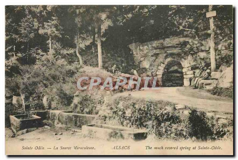 Old Postcard Sainte Odile Source Miraculous Alsace