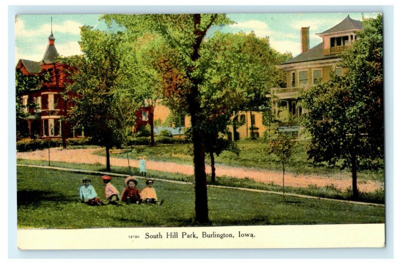 South Hill Park Burlington Iowa Knox & Co., Publisher c1910 Antique Postcard 