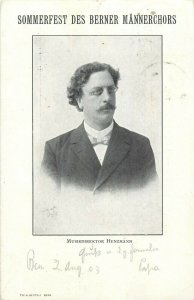 Sommerfest des Berner Mannerchors Musikdirektor Henzmann 1903 Switzerland music