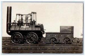 c1920s Stephenson Co. Stockton Darlington Locomotive Britain RPPC Photo Postcard 