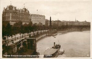 London Thames navigation & sailing Cleopatra's needle paddle steamer