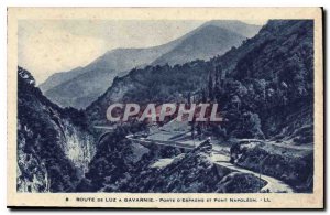 Postcard Old Luz Road in Gavarnie Gate Bridge and Spain Napoleon